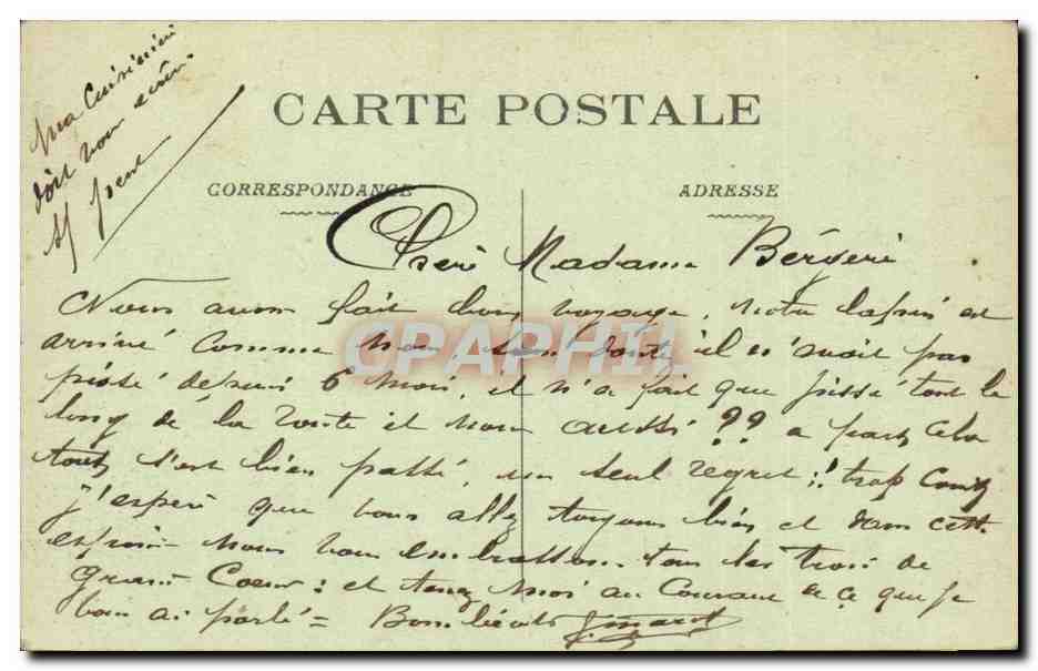 Paris - 1 - Vue de la Place du Carrousel Prise des Tuileries - Tout Paris CPA  — Verso