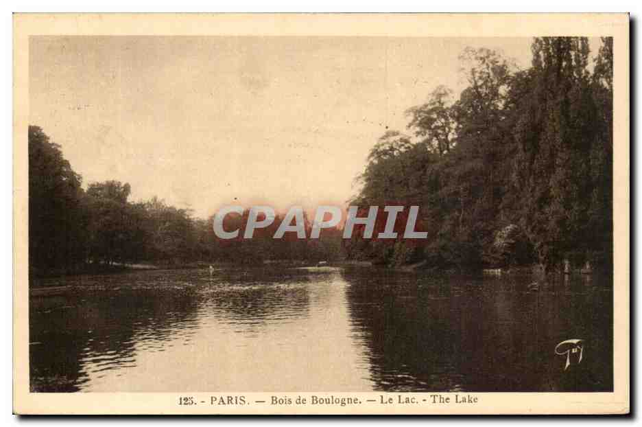 Paris - 16 - Le Lac - Bois de Boulogne CPA 