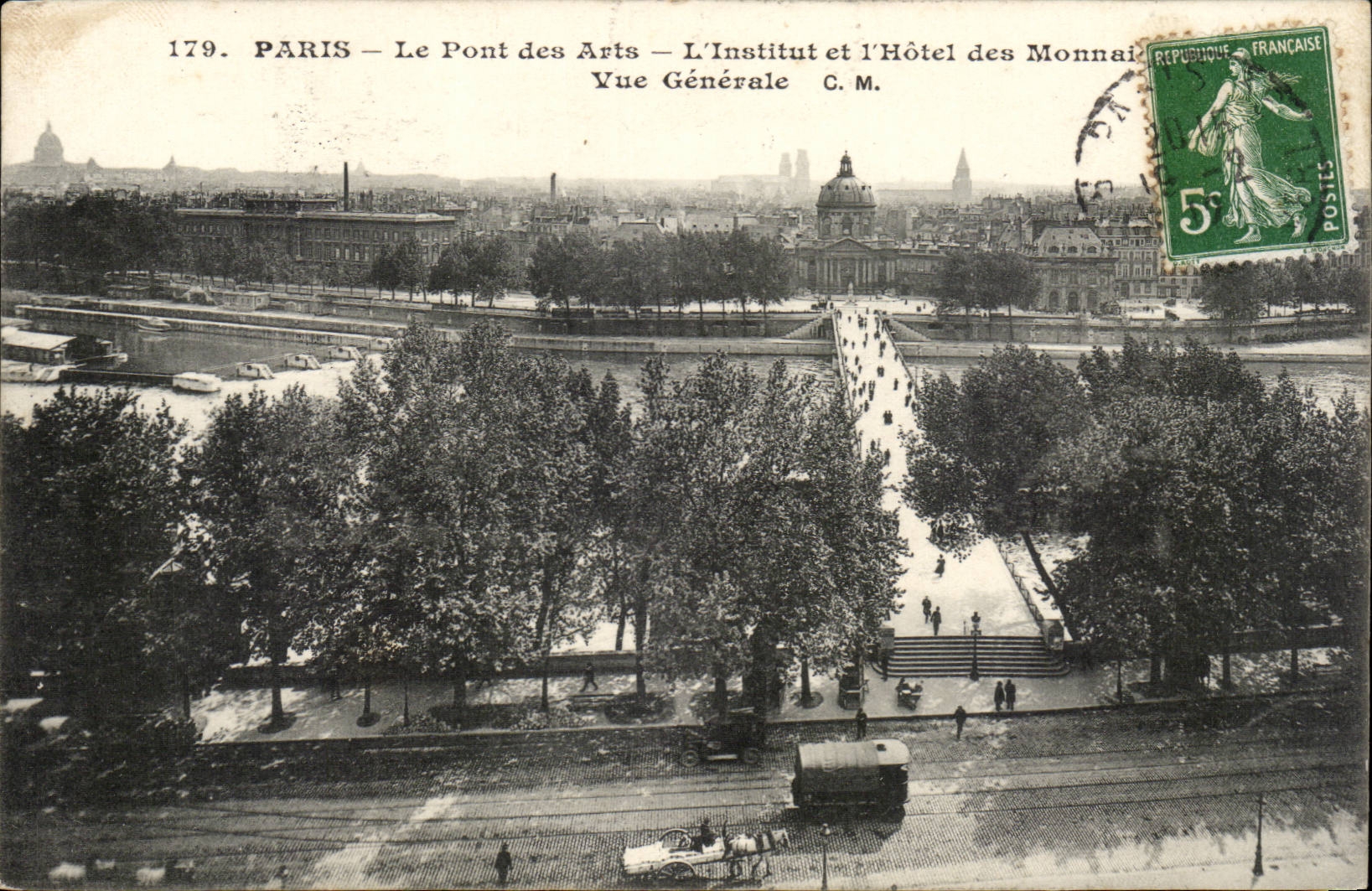 Paris - 8 - Le Pont des Arts et Institute - L'Hotel des Monnaies - Vue Generale - CPA 
