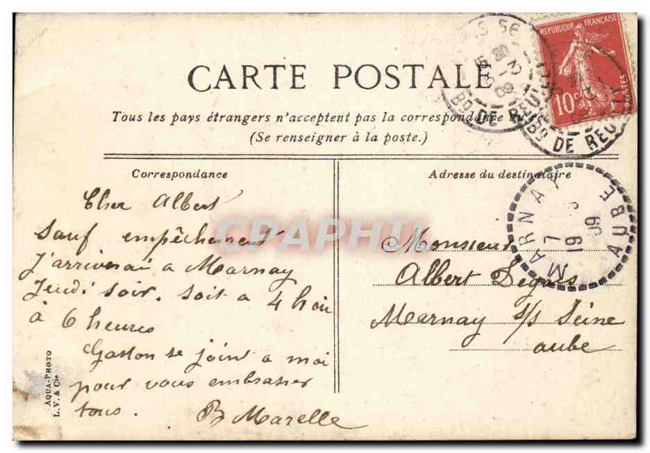 Paris - 8 - Eglise Saint Augustin - CPA  — Verso