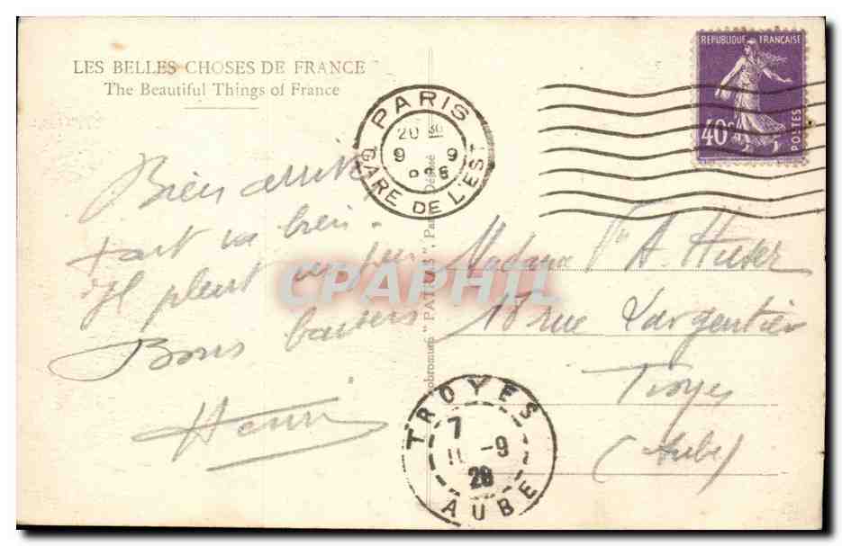 Paris - 4 - Hotel de Ville - Autobus - CPA  — Verso