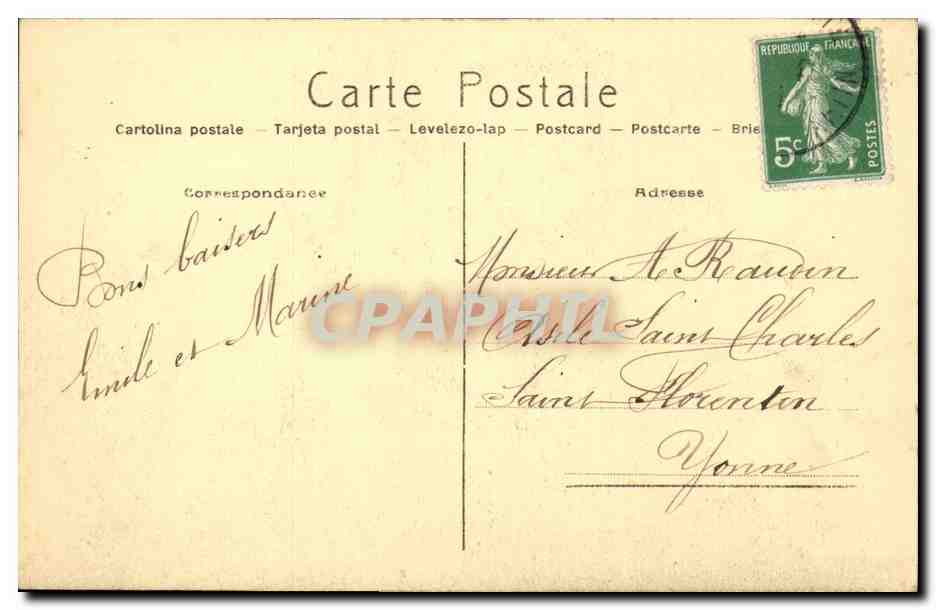 Paris - 4 - Hotel de Ville - CPA  — Verso