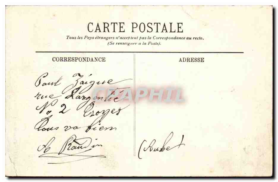 Paris - 7 - Hotel es Invalides - Tombeau de Naploleon 1 - CPA  — Rückseite