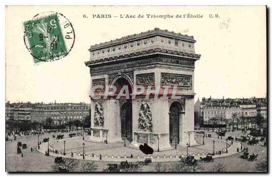 Paris - 8 - L'Arc de Triomphe et Etoile - CPA 