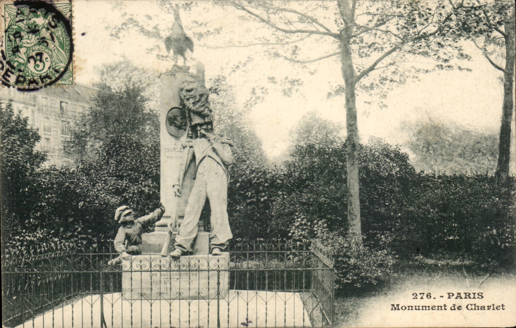 Paris - 3 - Monument de Charlot - CPA 
