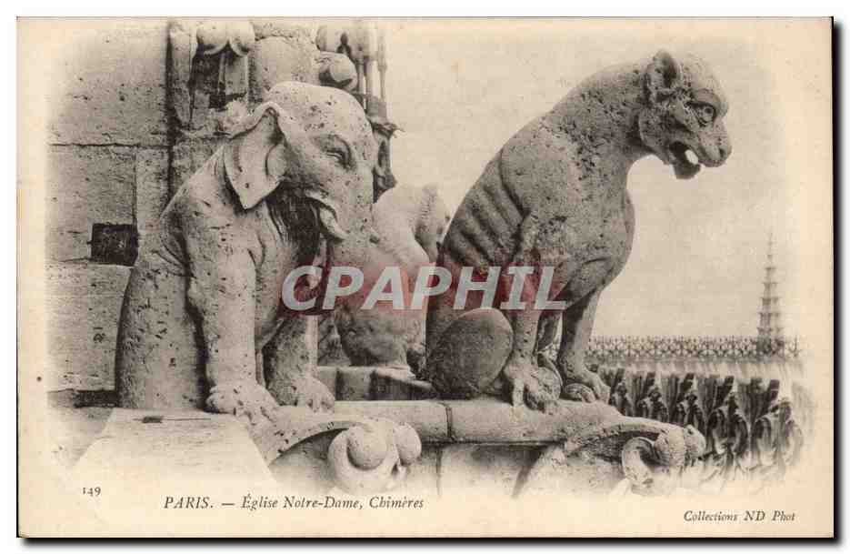 Paris - 4 - Notre Dame - Chimers - CPA 