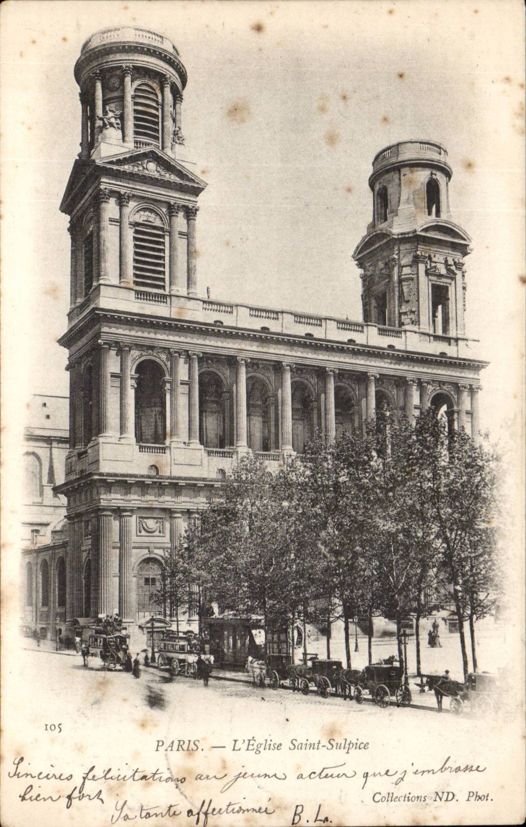 Paris - 6 - L'Eglise Saint Sulpice CPA 