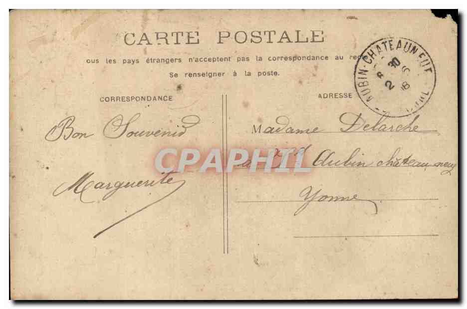 PARIS - Palais du Luxembourg — Ansicht des Gartens mit Säule — Verleger nicht sichtbar — Rückseite