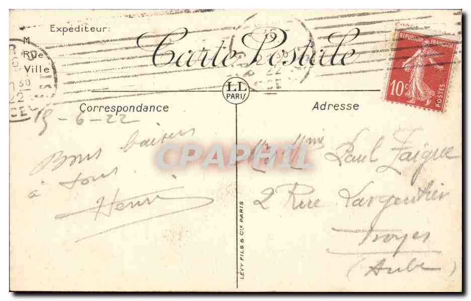 Paris - 16 - Avenue du Bois de Boulogne - automobile CPA  — Rückseite