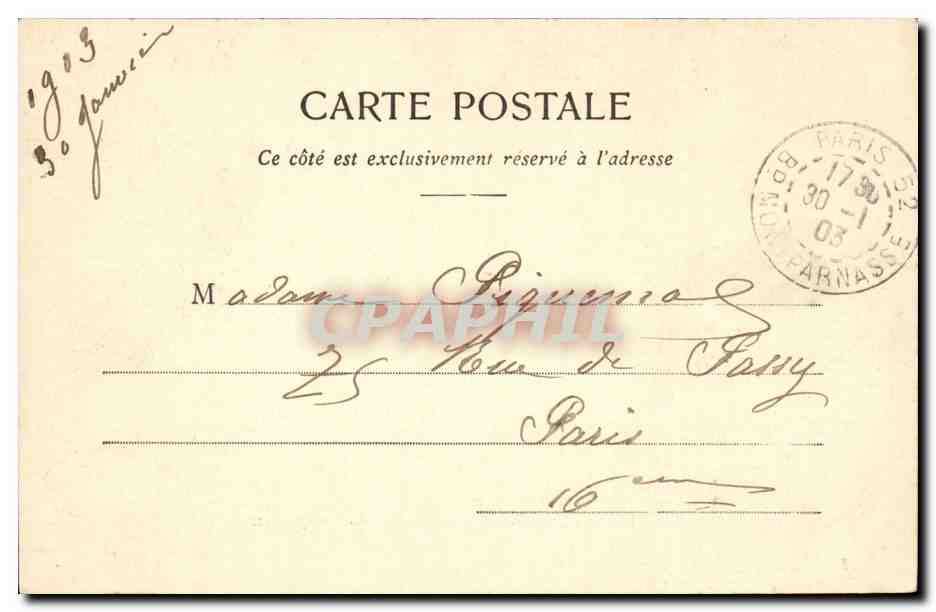 Paris - 6 - La Fontaine Carpeaux - CPA  — Rückseite