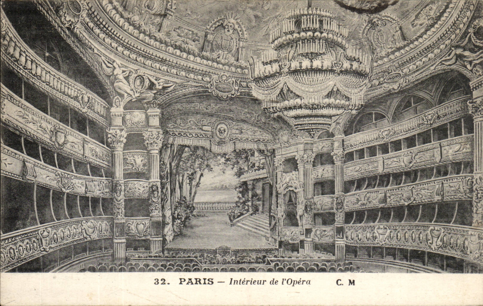 Paris - 9 - Interieur de l'Opera CPA 