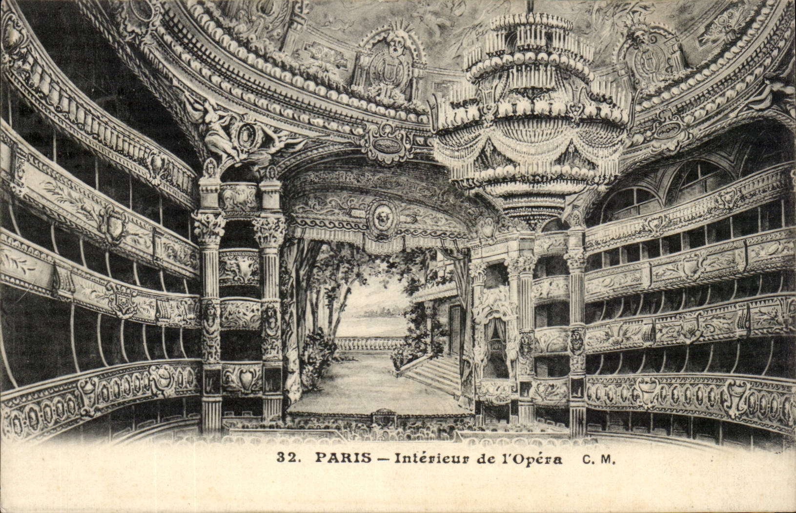 Paris - 9 - Interieur de l'Opera CPA 