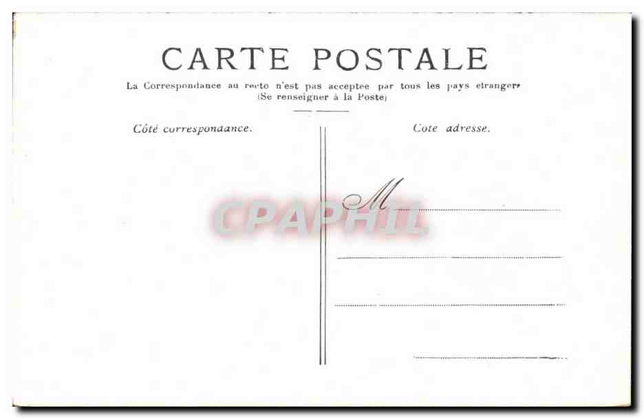 Paris - 7 - Ecole Militaire - Caleche CPA  — Rückseite