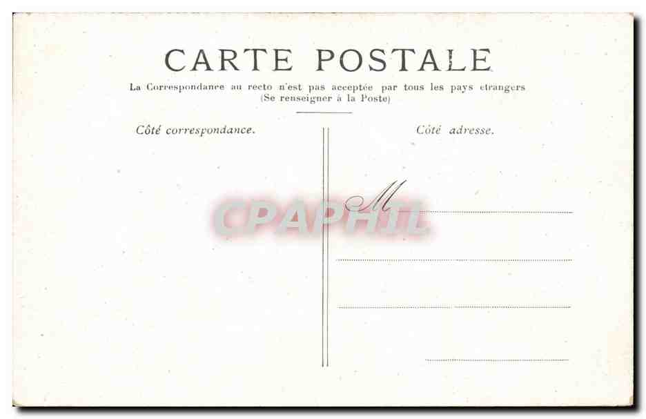 Paris 5 - Le Pantheon CPA  — Verso
