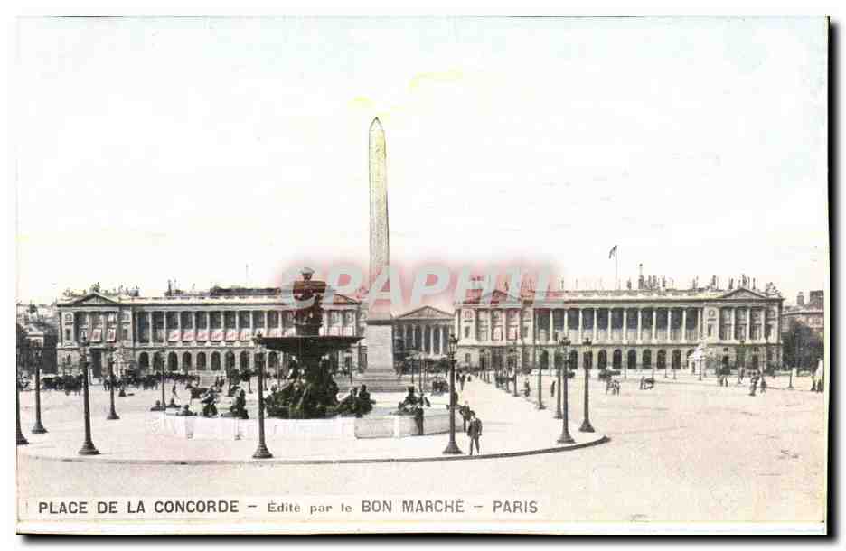 Paris 8 - Place de la Concorde - Edite par le Bon Marche CPA 