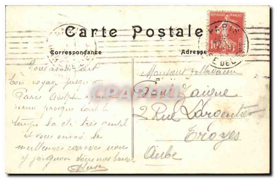 Paris 1 - Theatre de la Comedie Francaise - CPA  — Verso