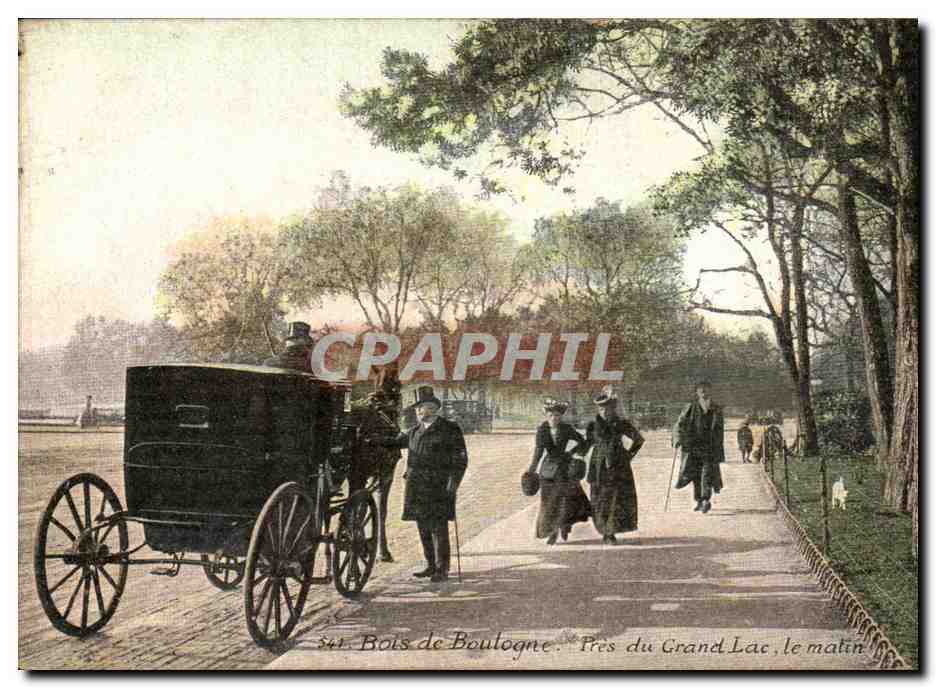 Paris 16 - Bois de Boulogne - le matin Pres du Grand lac CPA 