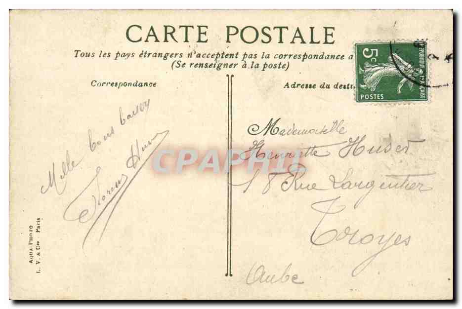 Paris 16 - Square Lamartine - Enfant CPA  — Rückseite