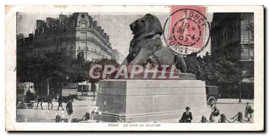 Paris 14 - Le Lion de Belfort CPA 