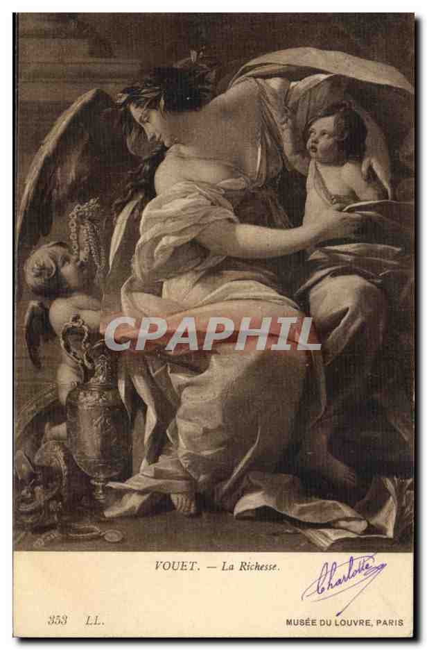 Paris - 1 - Musee du Louvre - Vouet - la Richesse - CPA 