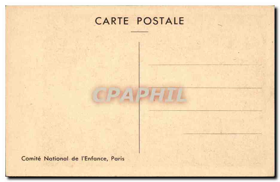 Paris - 1 Comite National de l'Enfance - Dyck - Portrait d'Enfant - CPA  — Rückseite