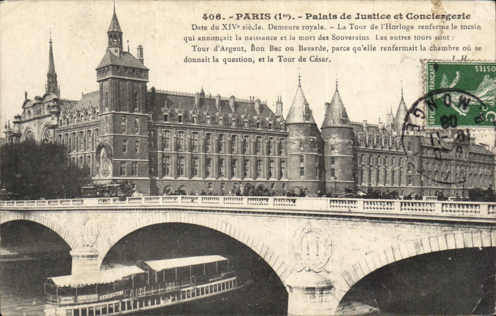Paris - 1 - Palais de Justice et la Conciergerie CPA 