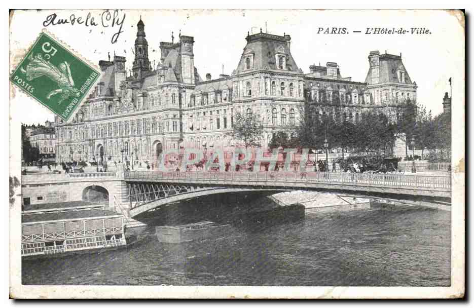 Paris - 4 - L'Hotel de Ville CPA 