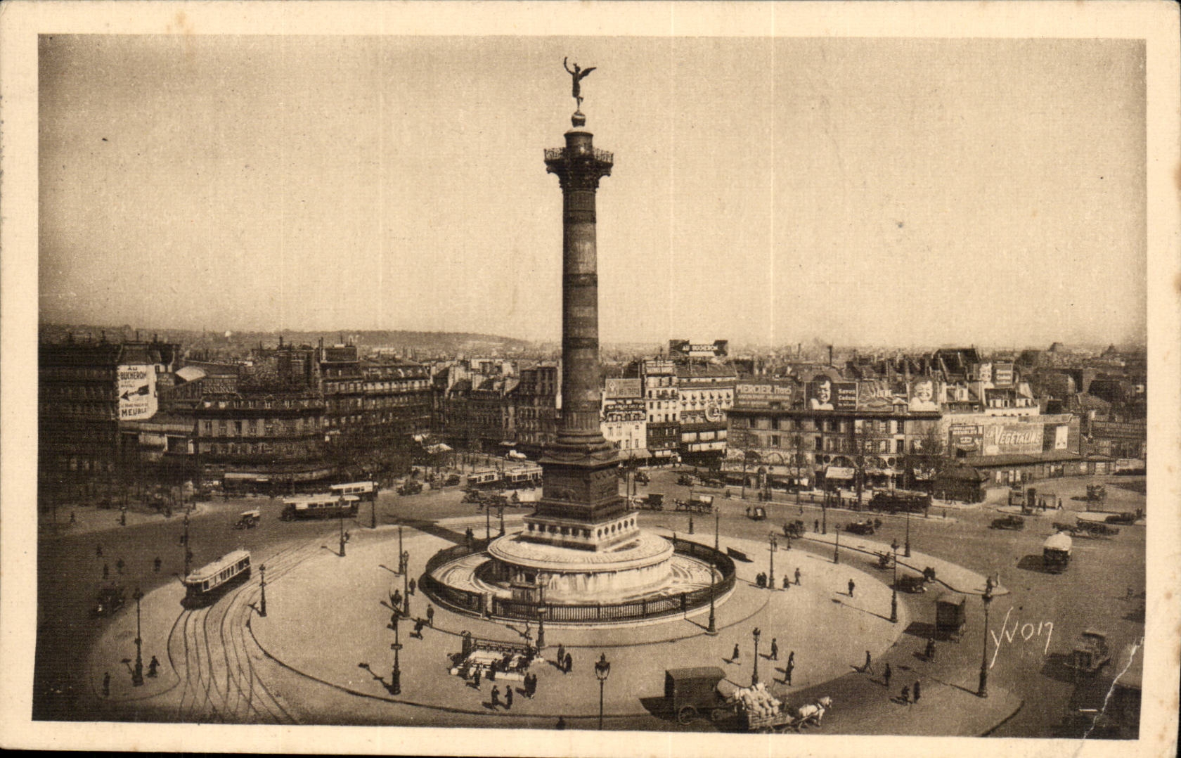 Paris - 10 - Place de la Bastille CPA 