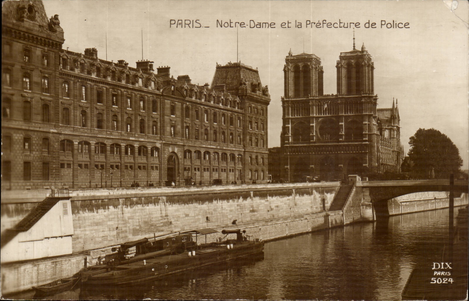 Paris - 4 - Notre Dame et la Prefecture de Police -CPA 
