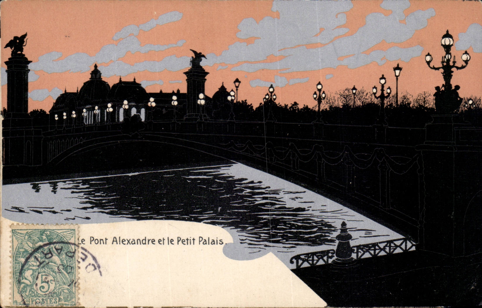 Paris - 8 - Le Pont Alexandre et le Petit Palais - CPA 