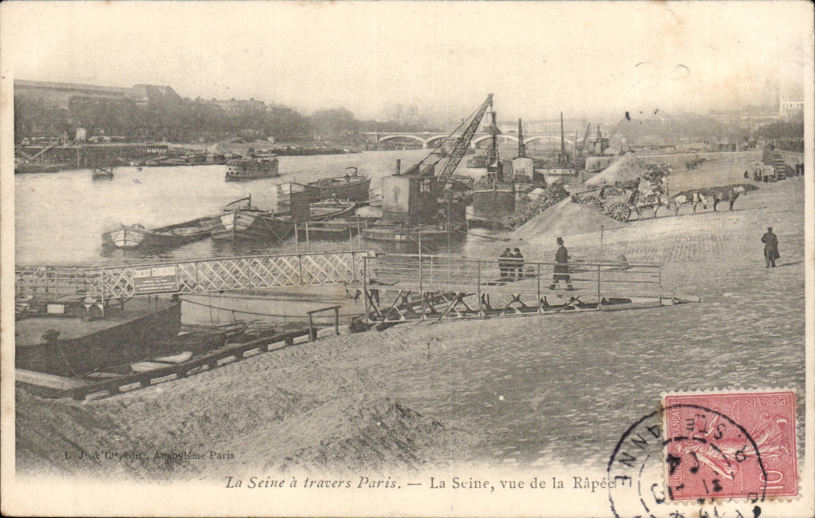 Paris 1 - La Seine a travers Paris - - vue de la Rapee CPA 6 