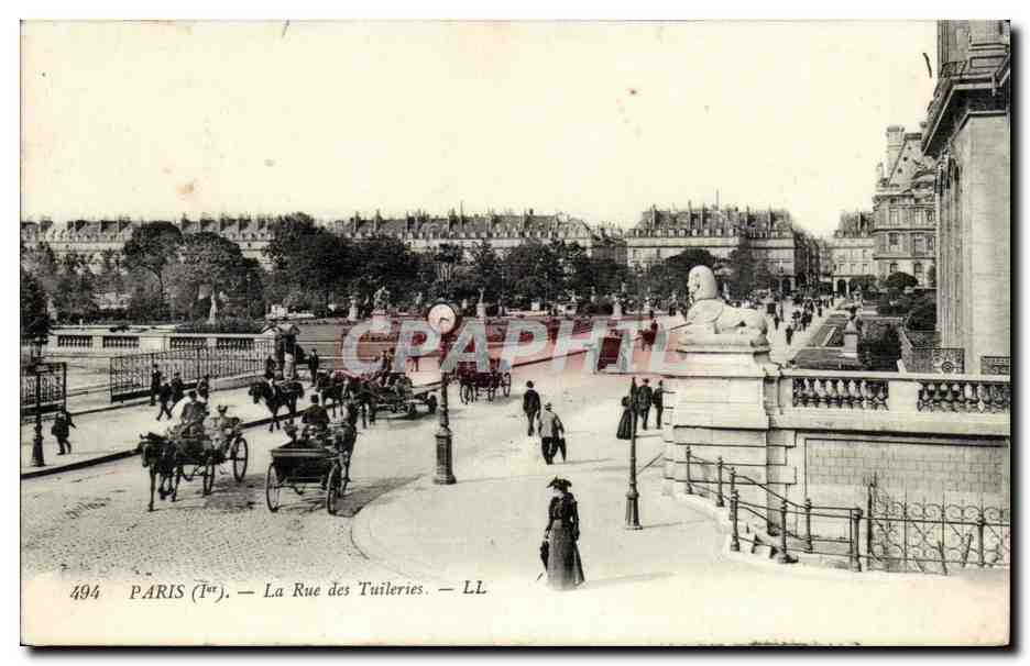 Paris 1 - La Rue des Tuileries CPA - 