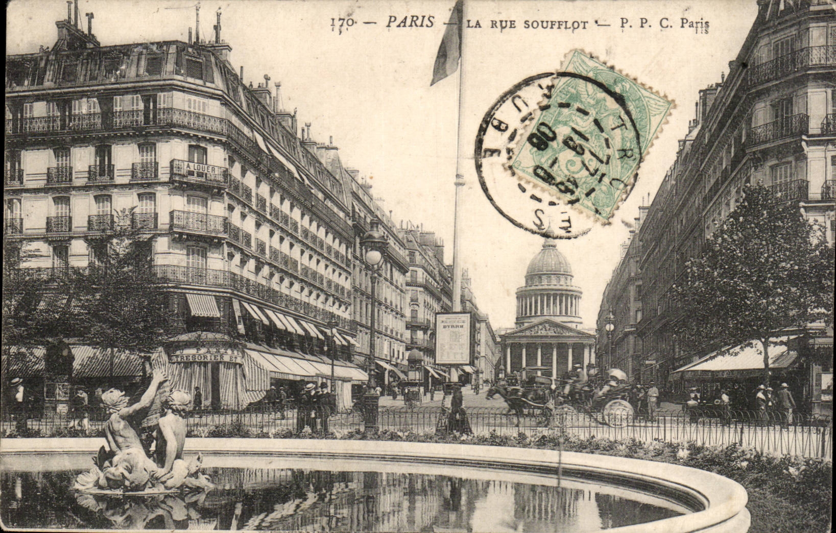 Paris 5 - La Rue Soufflot - Le Pantheon CPA - 