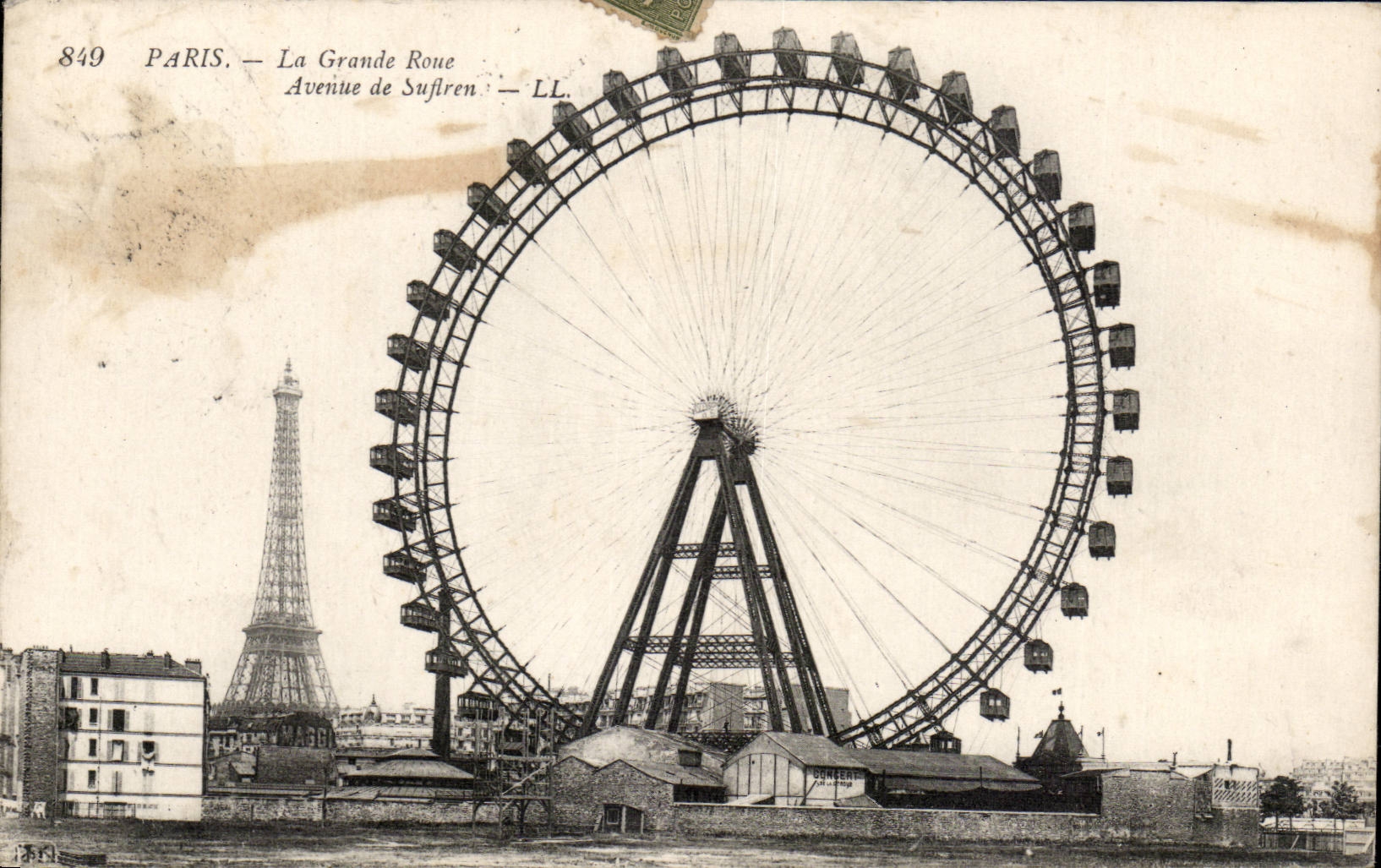 Paris - 1 - La Grande Roue Avenue de Suffren Tour Eiffel - CPA - 