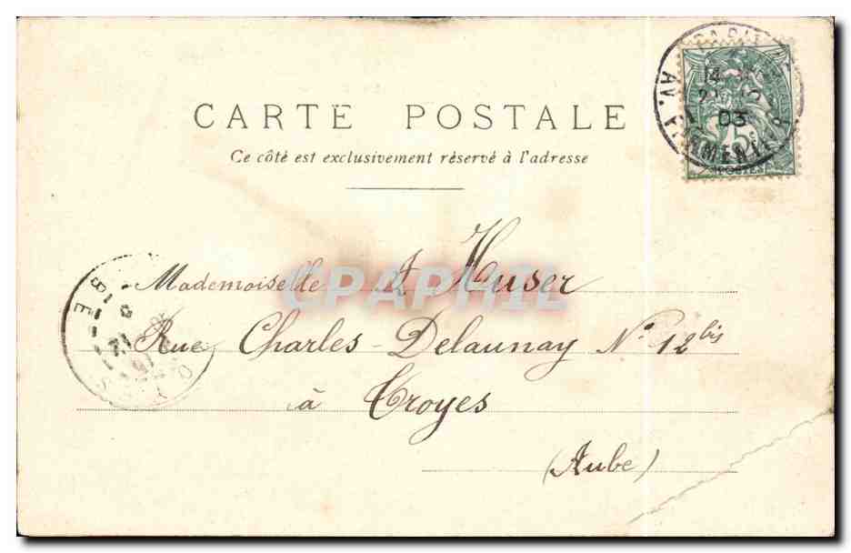 Paris - 2 - La Bourse CPA  — Rückseite