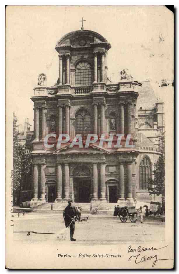 Paris - 4 - Eglise Saint Gervais - CPA (animee)