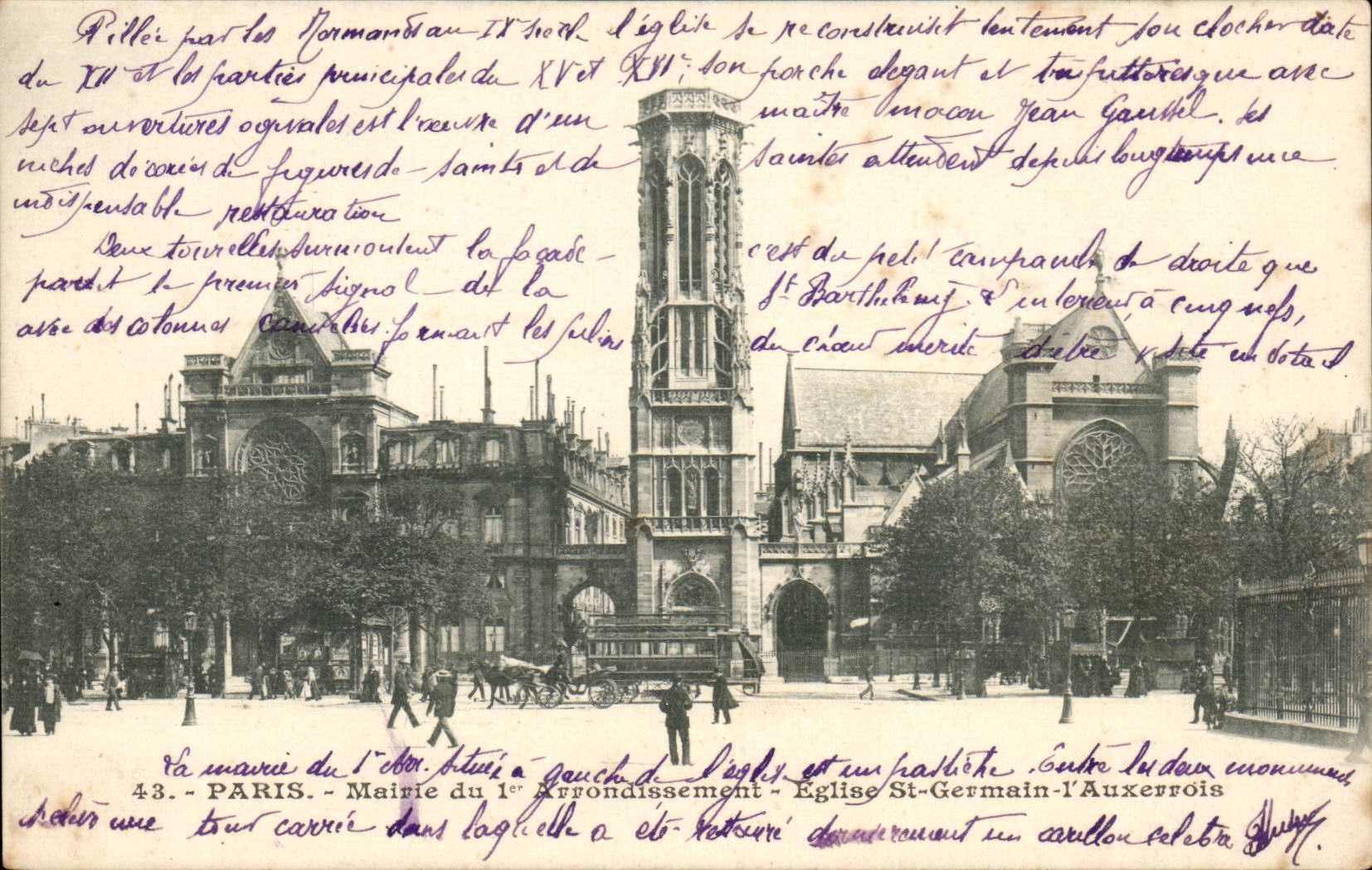 Paris - 1 - Mairie du Ier Arrondissement - Eglise St Germain L'Auxxerois- CPA 