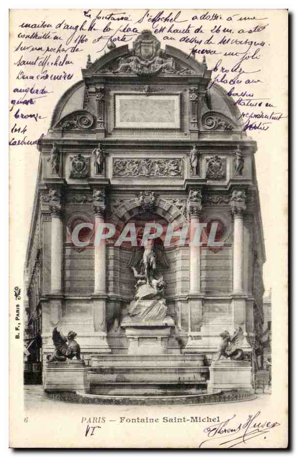 Paris 4 - Fontaine Saint Michel - CPA 