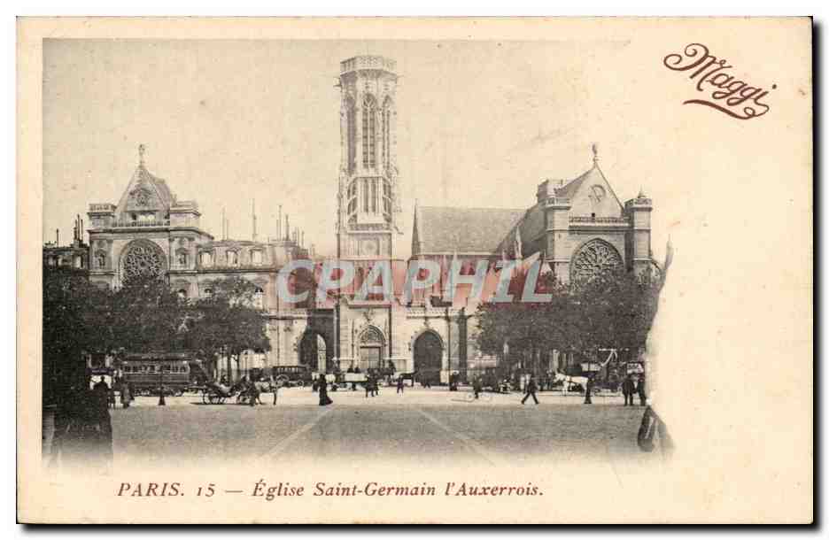 Paris 1 - Eglise Saint Germain d'Auxerrois - CPA (publicite Potages Maggi)
