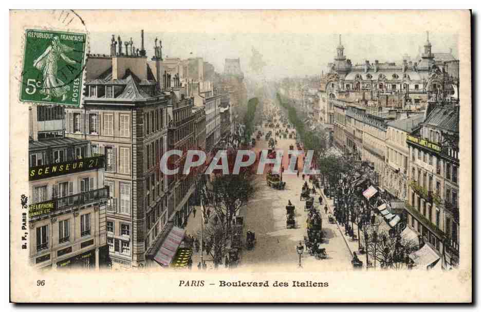 Paris 2 - Boulevard des Italiens - CPA 