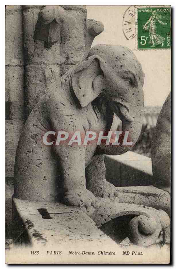 Paris 4 - Notre Dame - Chimere CPA Elephant