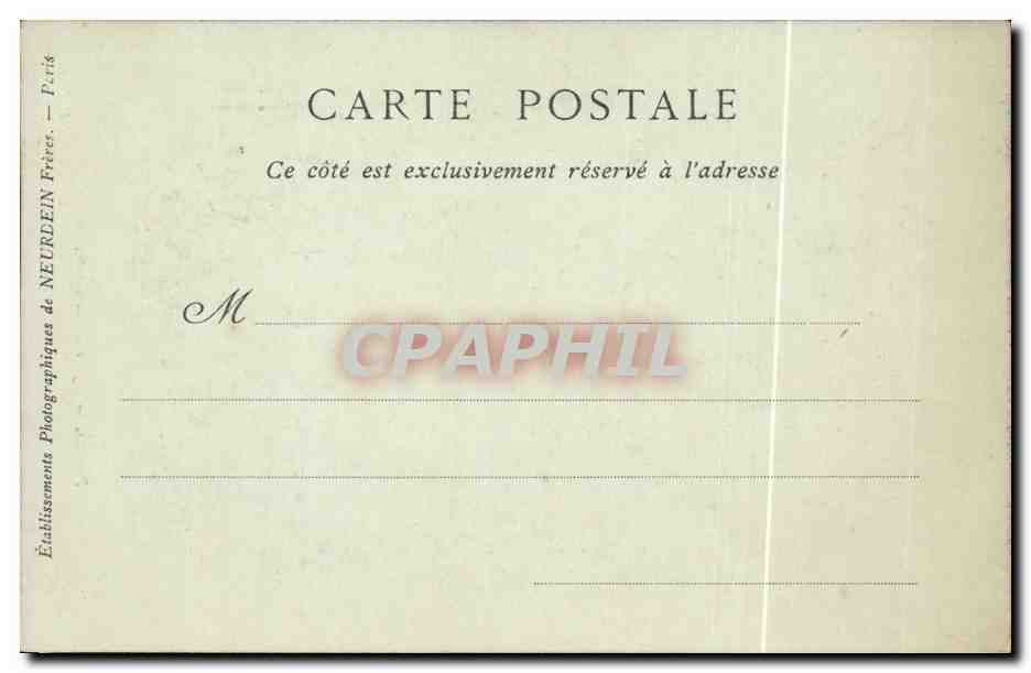 Paris 4 - Notre Dame - Chimere CPA  — Rückseite