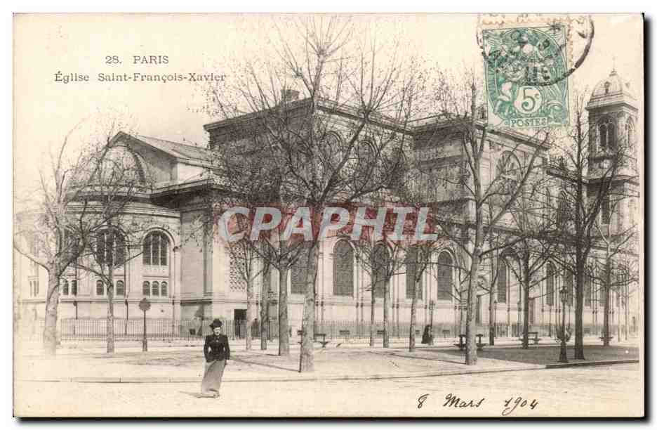 Paris 9 - Eglise Saint Francois Xavier CPA 