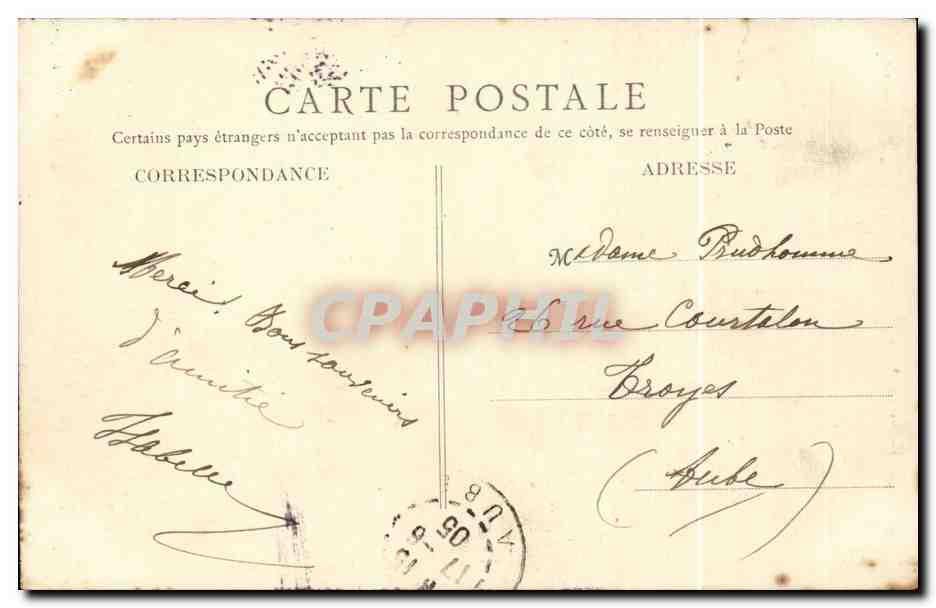 Paris 1 - Vue Generale CPA (Ecole de natation pour hommes) — Rückseite