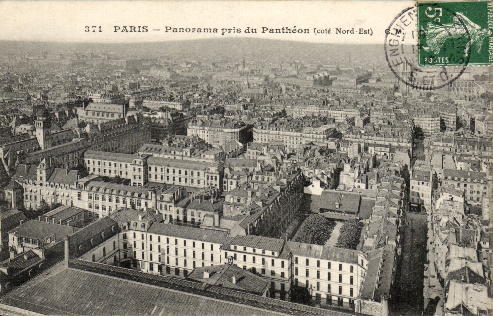 Paris - 5 - Panorama pris du Pantheon - CPA 