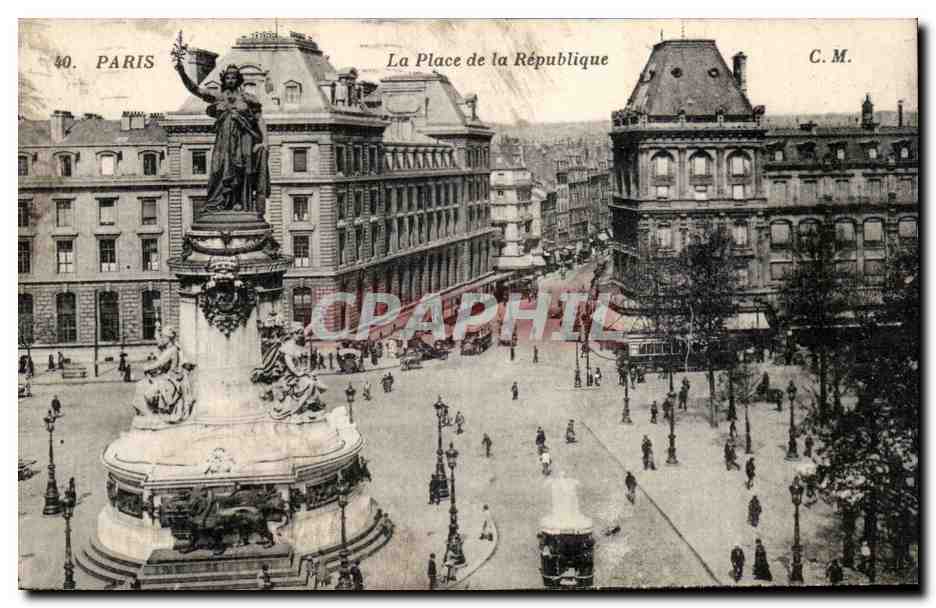 Paris - 10 - La Place de la Republique - CPA 
