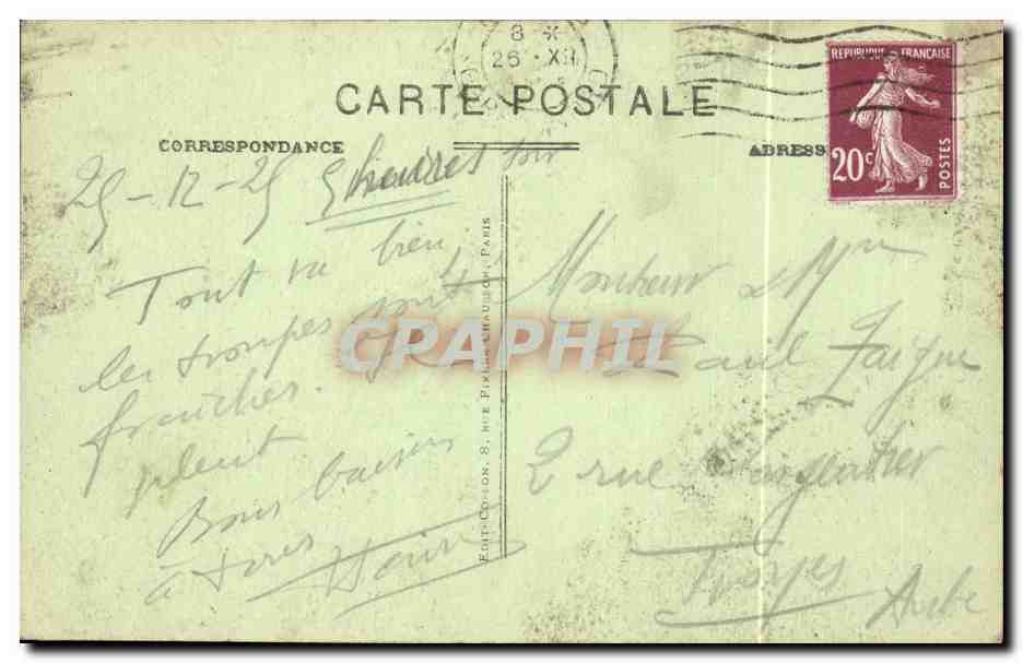 Paris - 10 - La Place de la Republique - CPA  — Verso