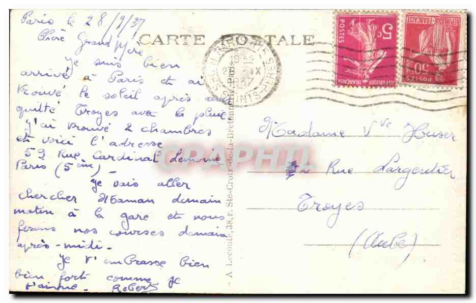 Paris - 6 - Le Palais du Luxembourg - CPA  — Rückseite