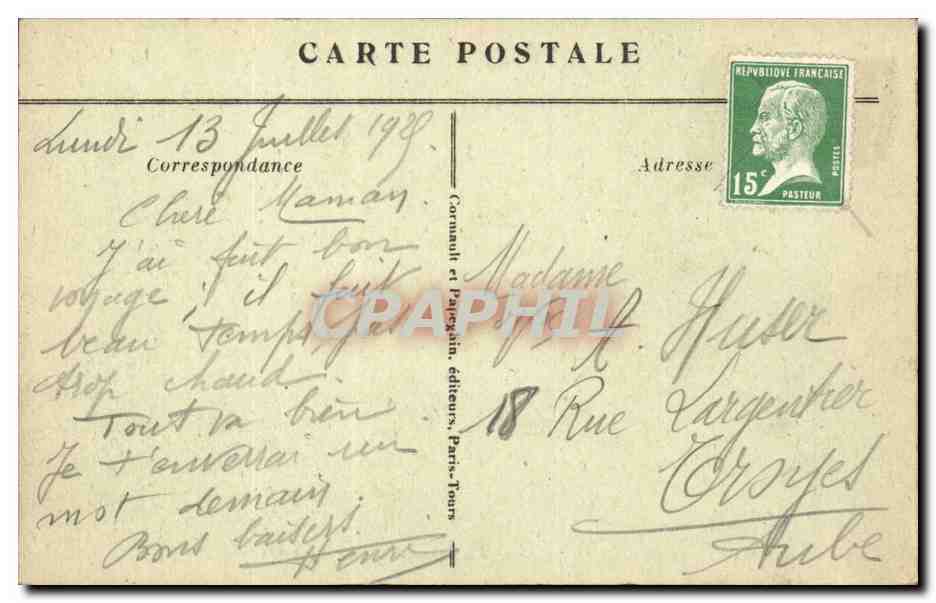 Paris 8 - L'Opera - CPA  — Verso