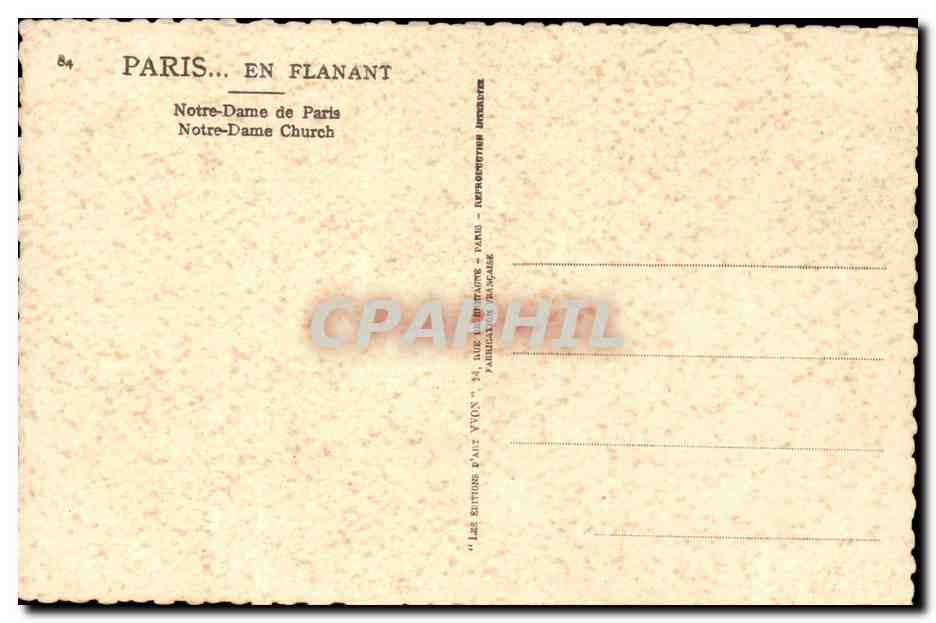 Notre-Dame de Paris — Vue de la façade — Éditions d'Art YVON — Reverso